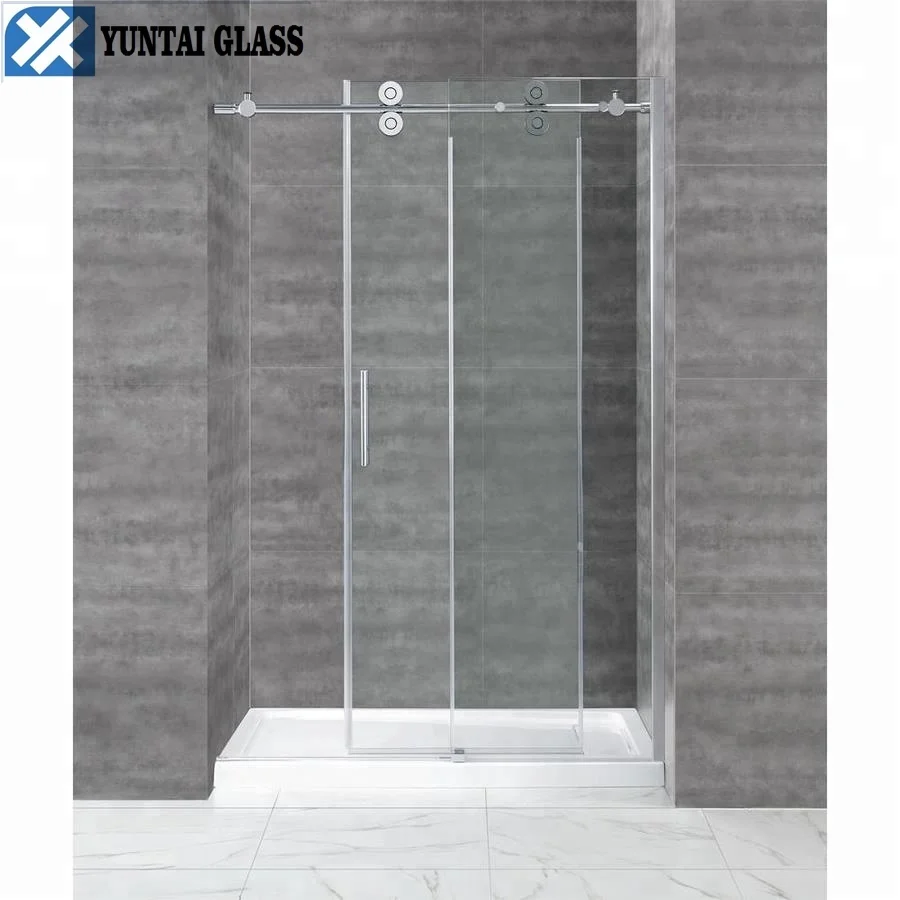 high quality 6mm 8mm 10mm 12mm optiwhite clear frameless folding tempered glass shower cubicles doors with CE