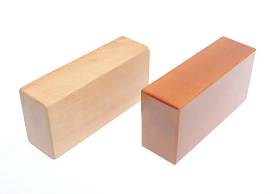 high quality Natural Solid Beech Wood Yoga wholesale Handstand Blocks Beach wood yoga block wood block yoga LOGO available