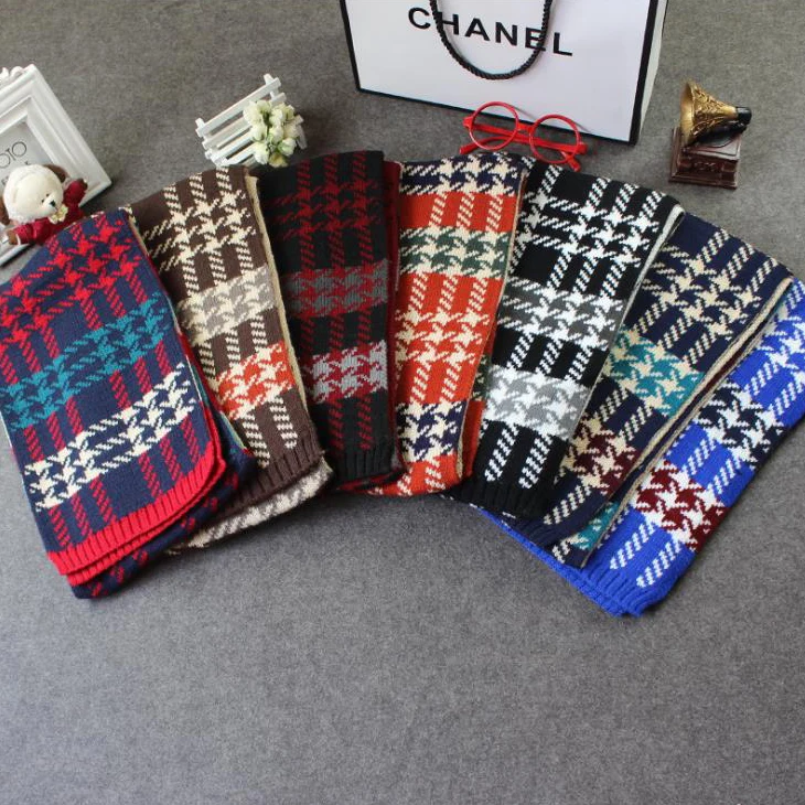 Рождественский дизайн дешевые зимние вязаные детей акриловые шарф