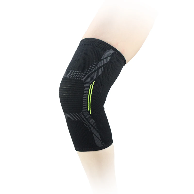 Low Price Custom Logo Anti Slip Silicon Elastic Nylon Sport Knee Brace Strap Sport Support Knee Sleeve Guard for Running
