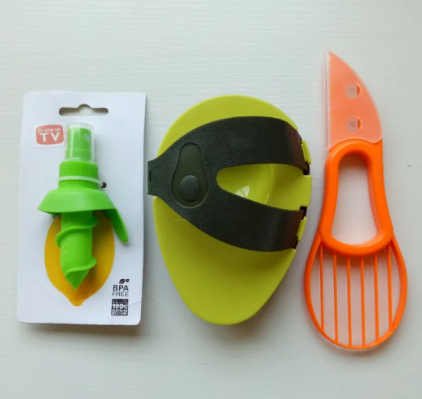 
Hot selling set of 3 kitchen tool kitchen gadget avocado saver slicer citrus sprayer 
