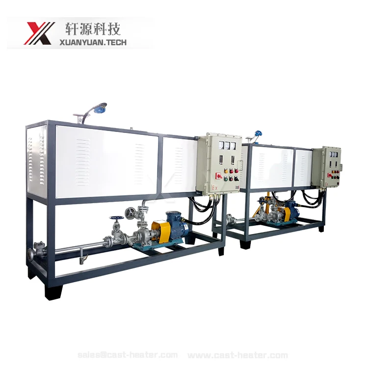 200KW electric thermal oil heater system for heating reaction kettle