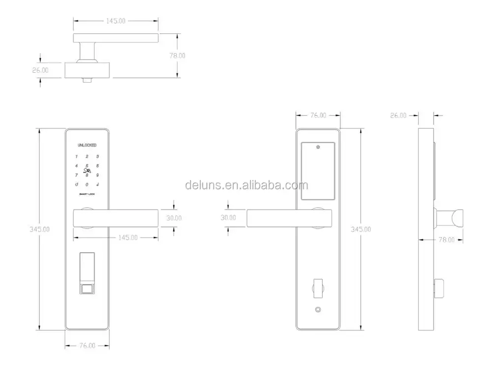 
Fingerprint password key nfc card door lock diary waterproof electronic digital smart biometric door lock for apartment office 