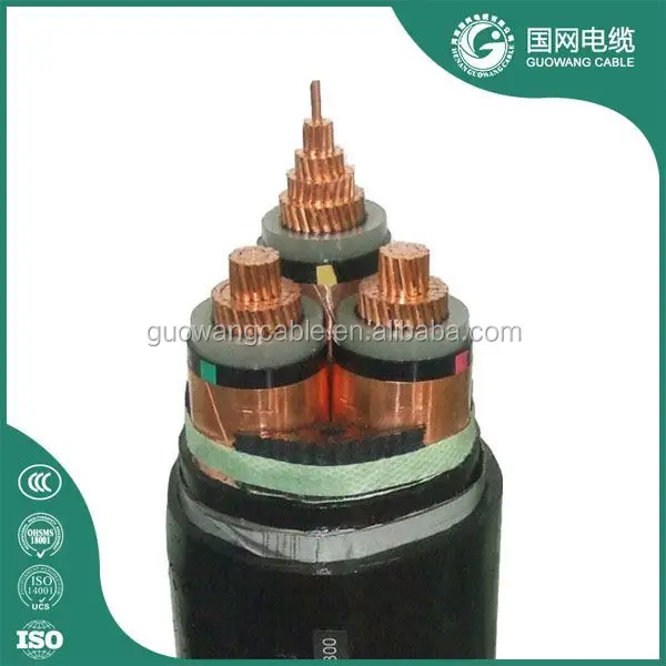 Сетчатый изоляционный полиэтиленовый стальной ленточный армированный кабель MV 8 7/15kV 3x400 мм YJV22