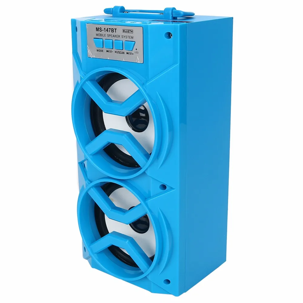 MS-147BT LED Light Wireless BT Portable Hand Speaker High Power FM Radio Audio Music Player Support TF Card USB