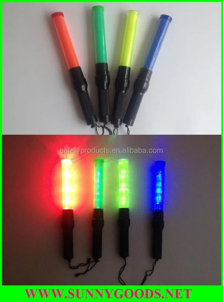 length 41cm and 4pcs green leds police traffic baton