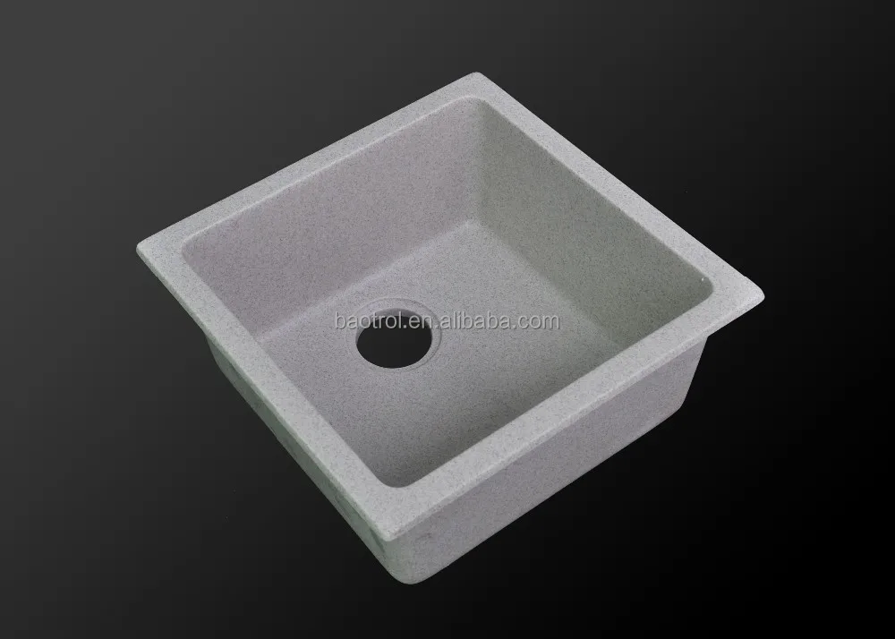 Artifical granite kitchen sink black quartz single bowl sink