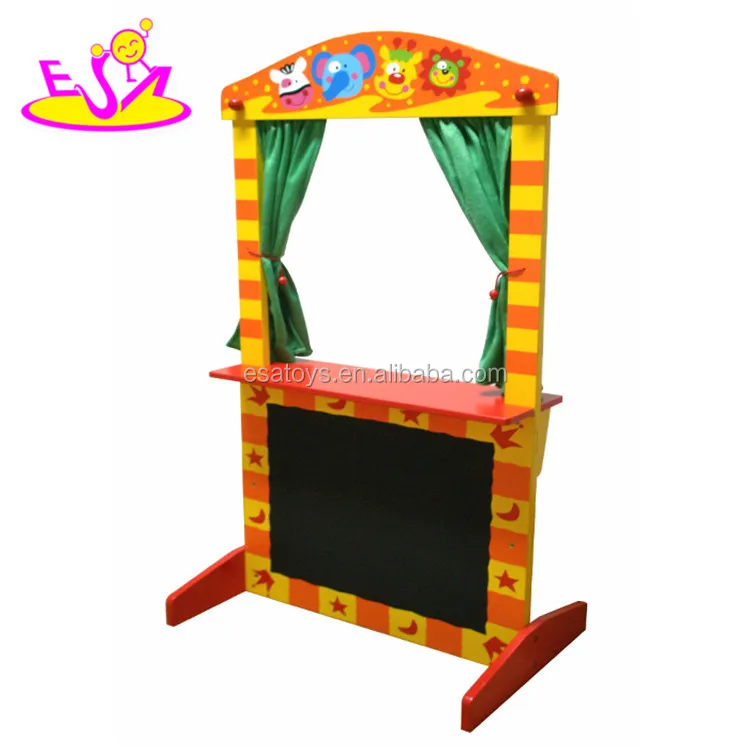 New Products Big Wooden Puppet Theater for Kids W10D138