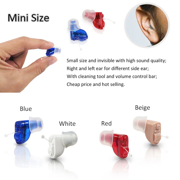 Wireless Hearing Amplifier Mini Hearing Aid in the Ear Canal Digital