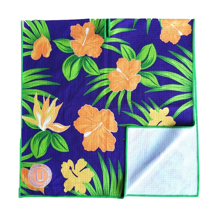 custom printed Lebron James lakers microfiber waffle golf towels