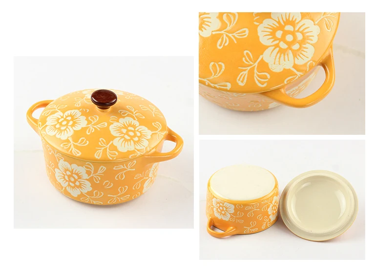 Custom Bakeware Souffle Cup Ceramic Baking Dessert Bowl Creme Brulee Dessert Ramekin With Lid Oven Microwavable Safe