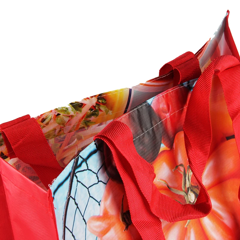 German Supermarket eco friendly promotional factory produce Hot sale 4 handles RPET tote bag for shopping