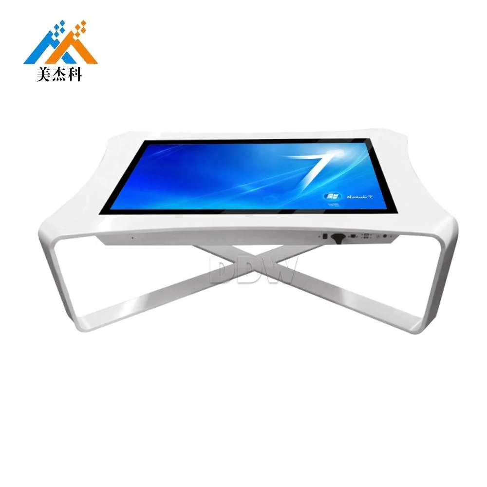 High Quality waterproof tempered glass Wireless charge android Smart Interactive touch table for Hotel restaurant