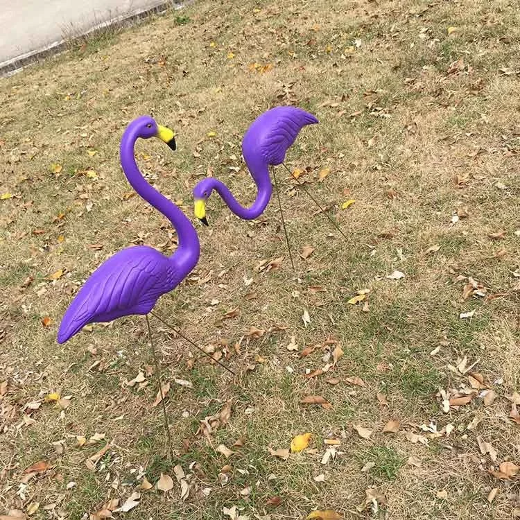 Plastic yard pink flamingo lawn ornament pink flamingo garden yard stakes