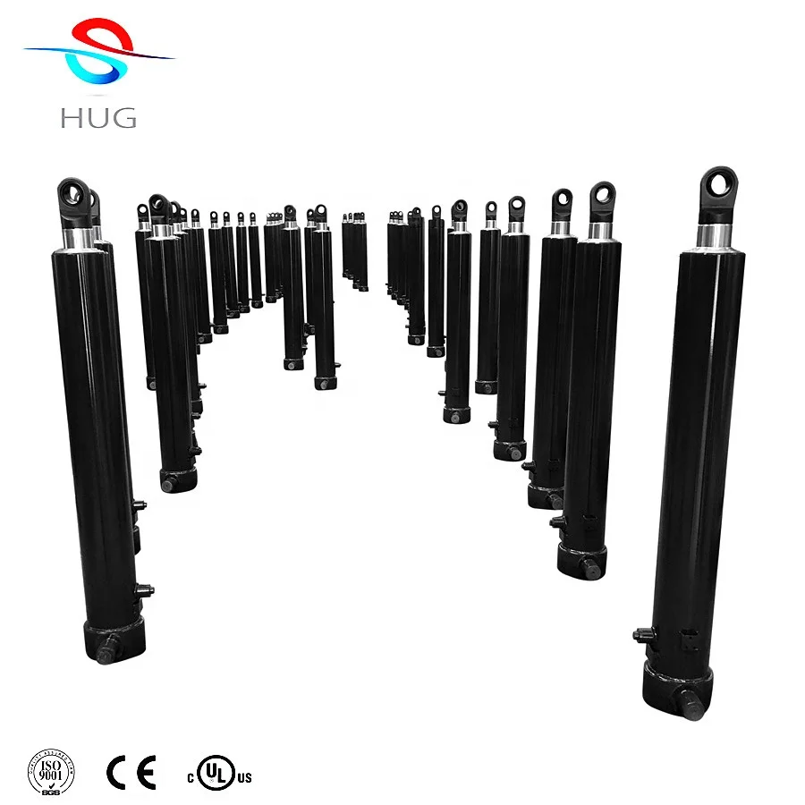 Hydraulic telescopic cylinder with ball head type used for tipper trailer