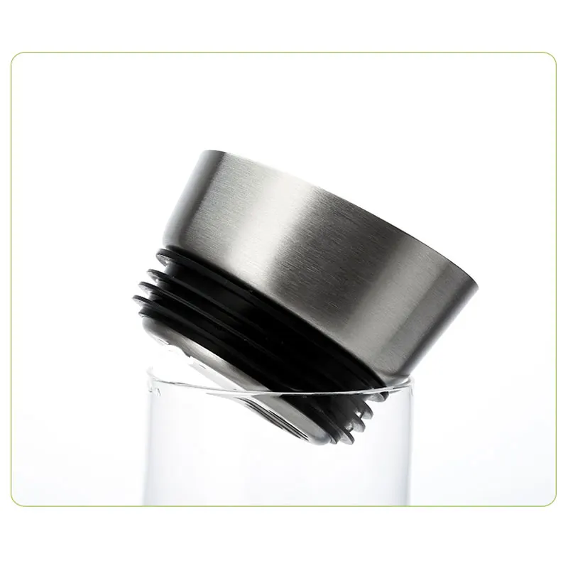 1000ML 1500ML Hot Selling In Amazon Borosilicate Glass Carafe Ice drinking Water Jug With Stainless Steel Lid