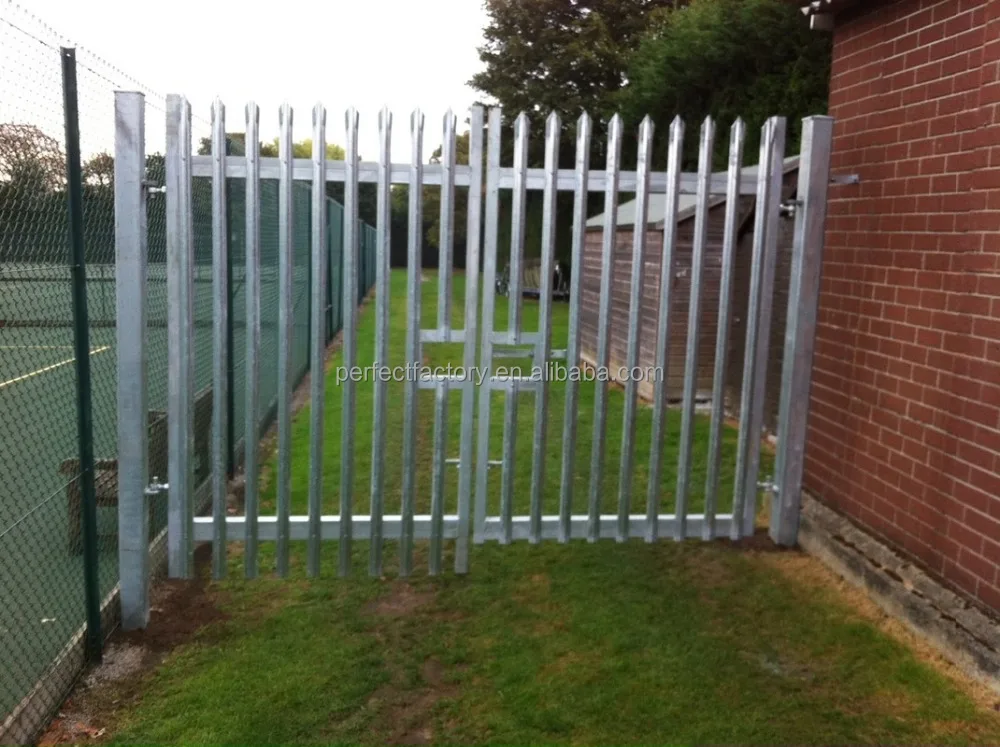 
Wholesale Galvanized metal palisade pedestrian gates and fencing 
