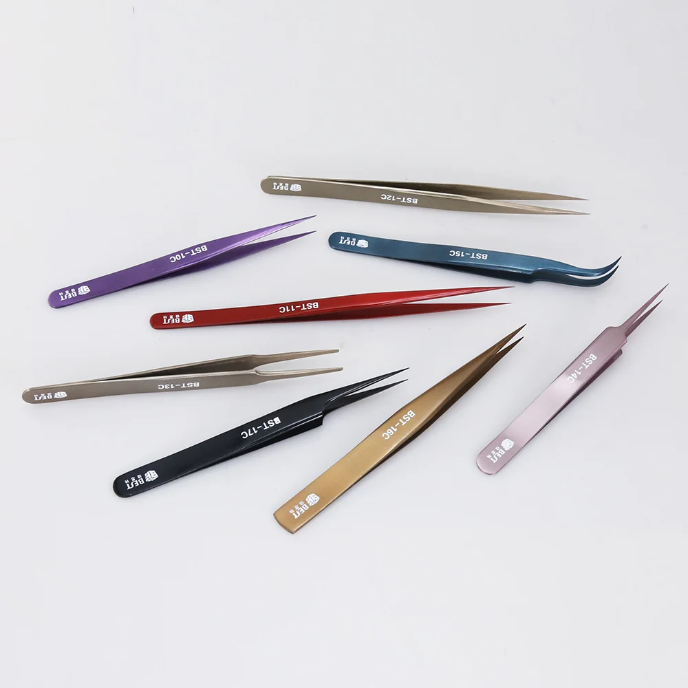 Лучший Хирургический пинцет из нержавеющей стали, красный пинцет