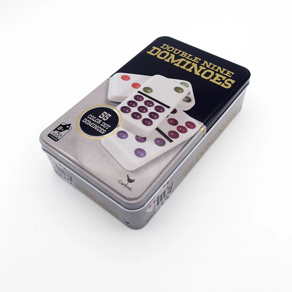 wholesale custom rectangle game tin box  domino packing box