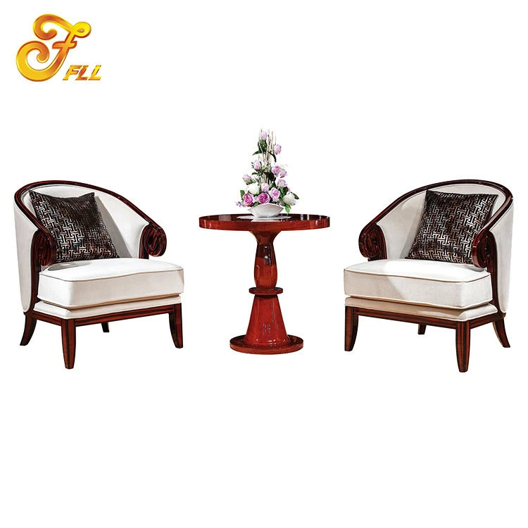 
Custom hotel furniture hotel lobby chair and tea table 