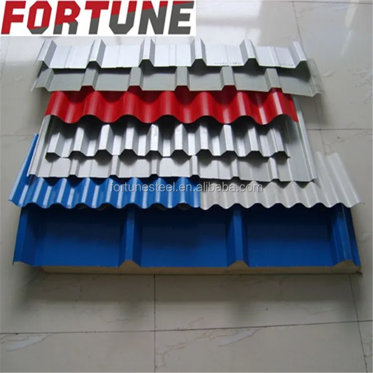 color coated galvanized steel sheet metal 0.38x836mm wave type light blue corrugated iron roofing