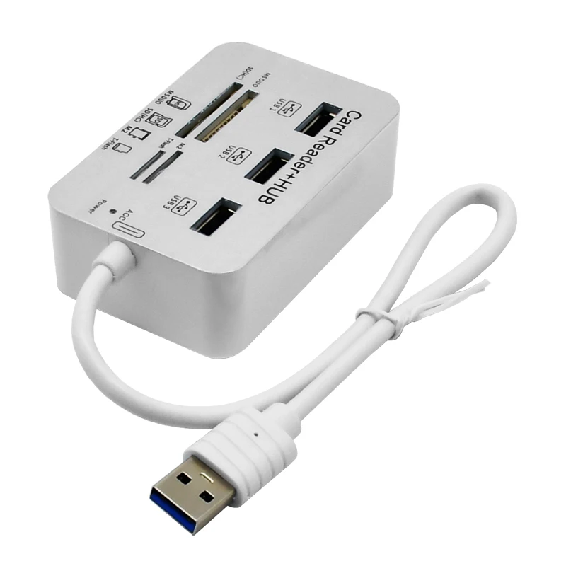 
L-CUBIC multi-function new product ideas cool OTG 7 in1 USB hub with 3 usb ports With CE FCC Rohs usb hub 