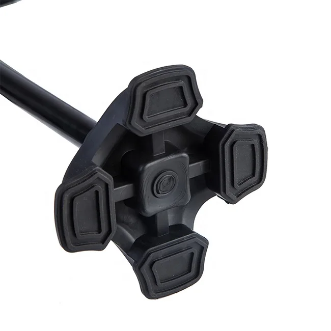 Aluminium Crutch Folding Walking sticks with Two Handles LED Easy Up Cane For Elderly