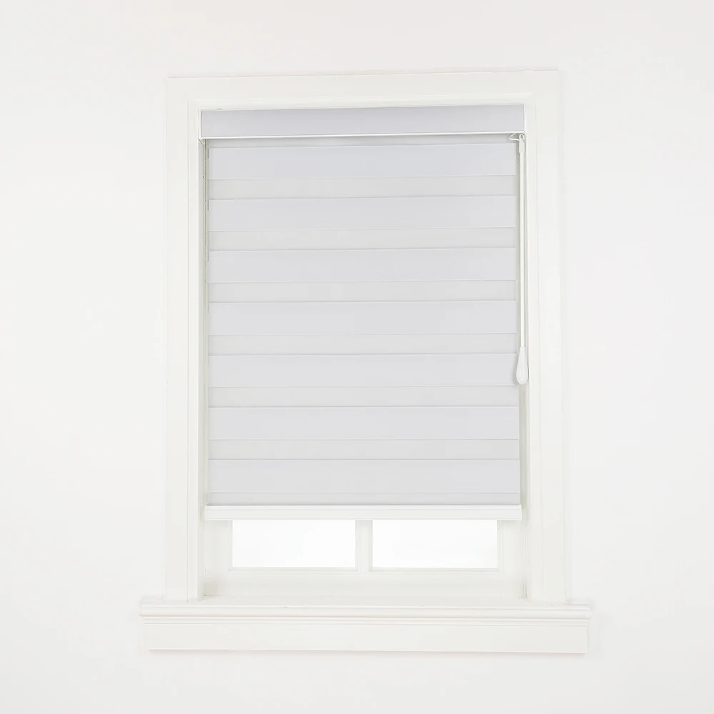 Factory supply automatic zebra indoor white plain cebra roller shades zebra electric blinds