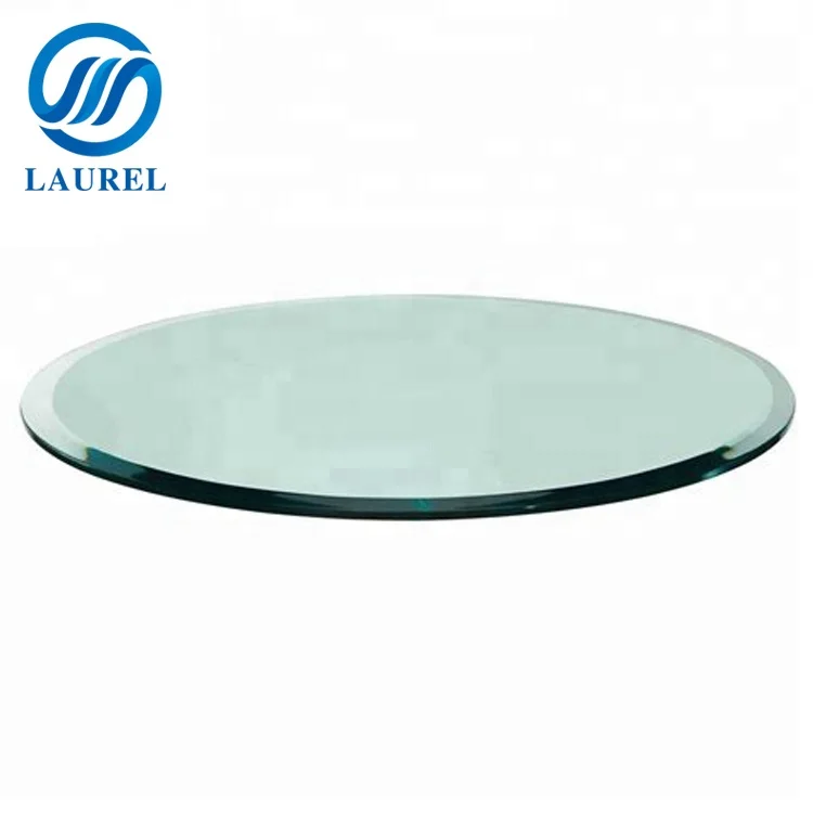8mm10mm 12mm beveled edge tempered glass table tops with CE&ISO&CCC certificate