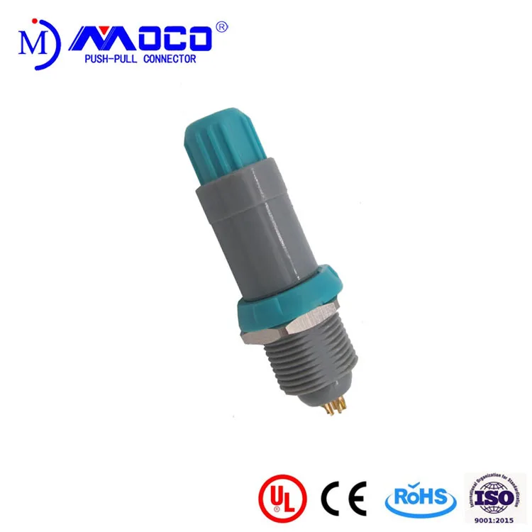 P Series Plastic Connector  PAG Male Plug PKG Female Socket 2 3 4 5 6 7 8 9 10 14 Pin Connector With Green Nut For Medical