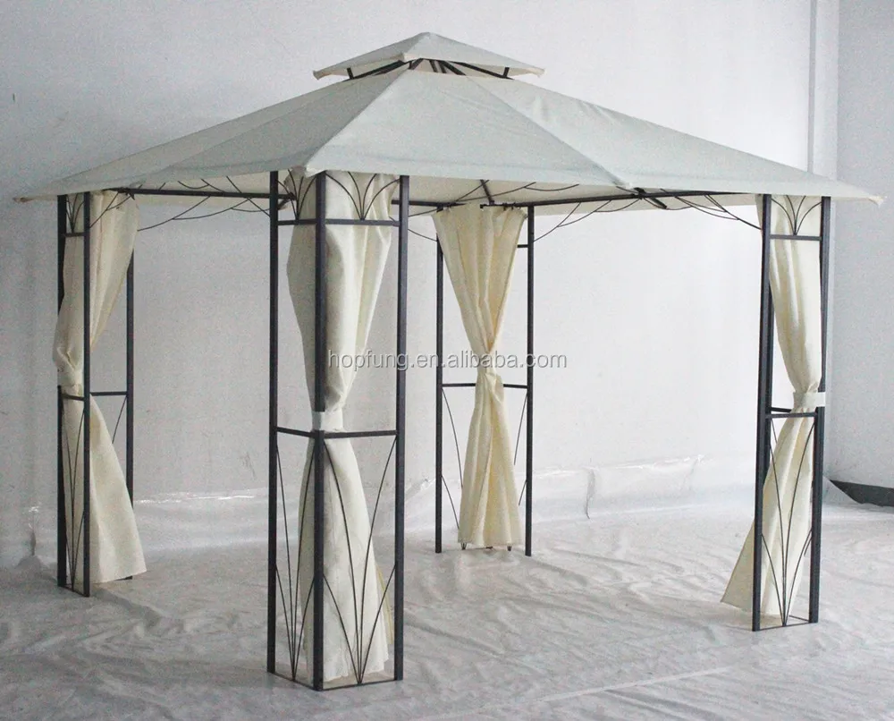 new designed garden outdoor gazebo tent with flowder pattern gazebo steel frame 10x10