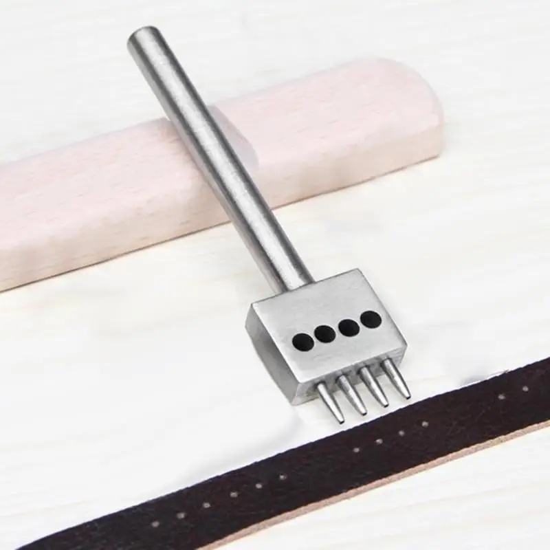 
Steel 6mm 2/4/6 Prong Leather Punch Tool Spacing Row Circular Cut Hole Stitching Punch Cutter DIY Leathercraft Tools 