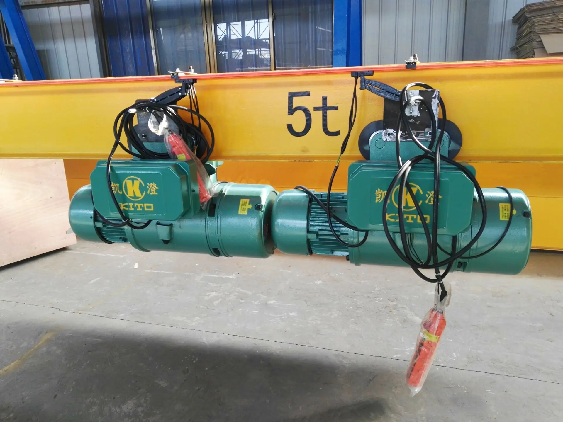 5t 16.5m EOT Type Single Girder/Beam Overhead Travelling Bridge Crane with Demag hoist