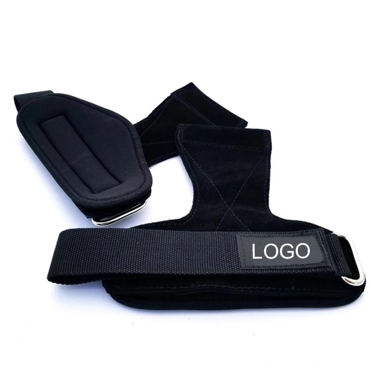 Перекрестная тренировка из воловьей кожи Мощные Подъемные крючки Ручные захваты перчатки для тяжелой атлетики тяжелые ремни