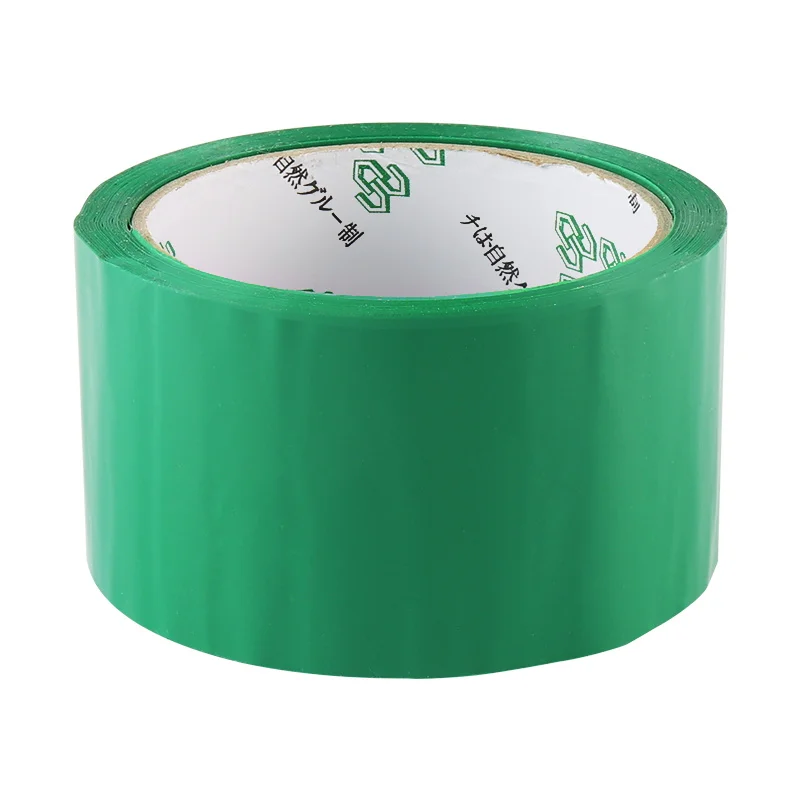 66m 48mm 45 micron green color bopp adhesive box packaging tape for carton sealing