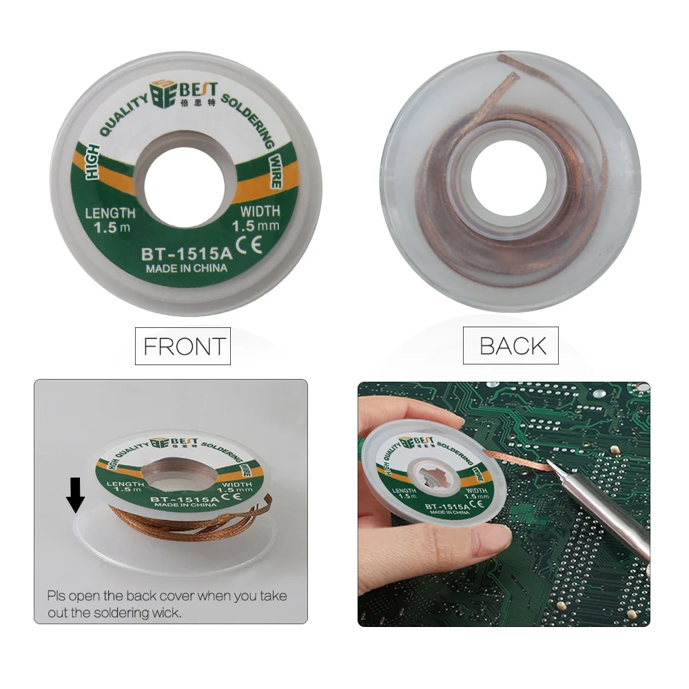 BST-1515A Desoldering Wire Solder Remover Wire