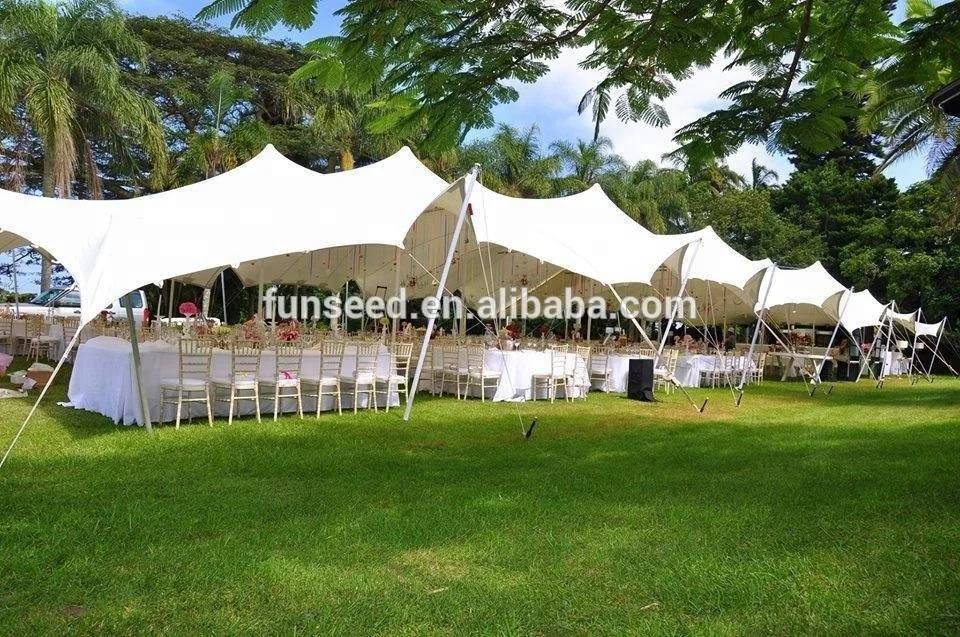 Custom festival printing white waterproof fabric bedouin stretch party tent for events wedding