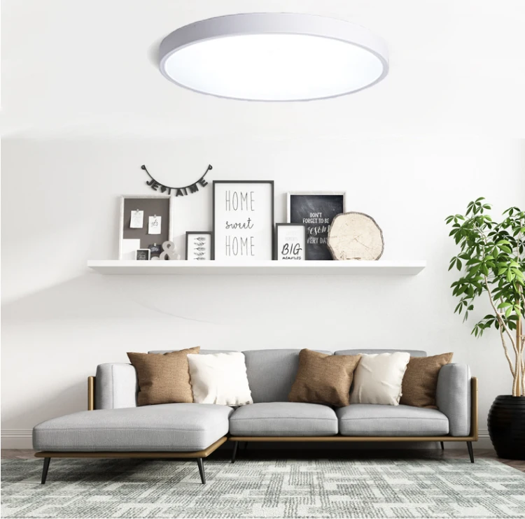 
50CM 32W indoor Nordic large surface round white lights ceiling mounted light modern round led ceiling light 