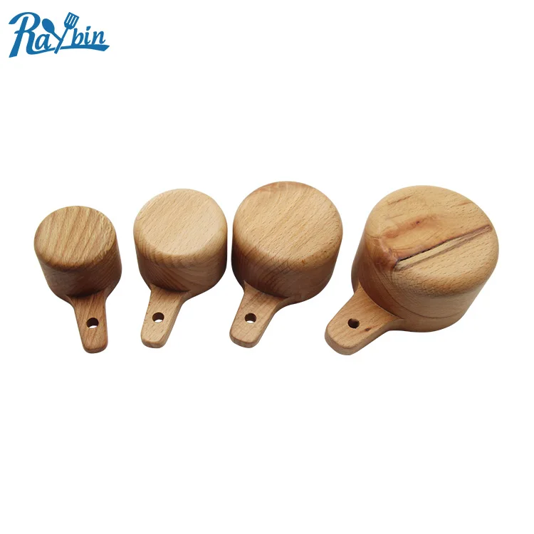 New design kitchen gadgets wood measuring cups spoons