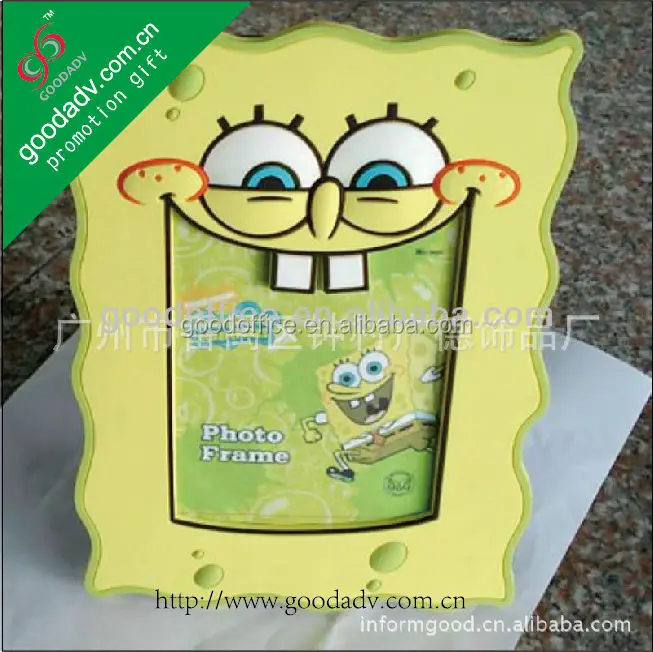 Yellow spongebob is kids favorite cartoon characters funny picture frame