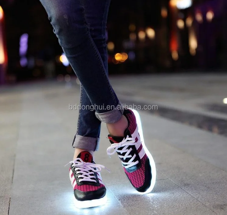 new style LED Adults Light Up Lumineuse Couples Leather sneakers For Man Women Lumineux Chaussure led shoes