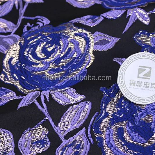 2023 new party dresses garments 3D embossed shine metallic jacquard fabric
