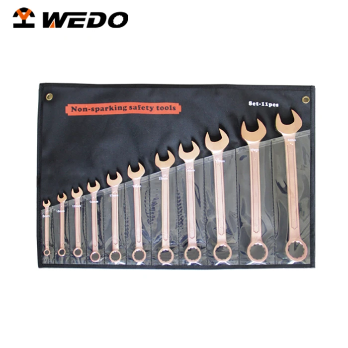 WEDO non-sparking non-magnetic be-cu al-br 9PCS Combination Wrench Set, BAM certificate proved, offer OEM service