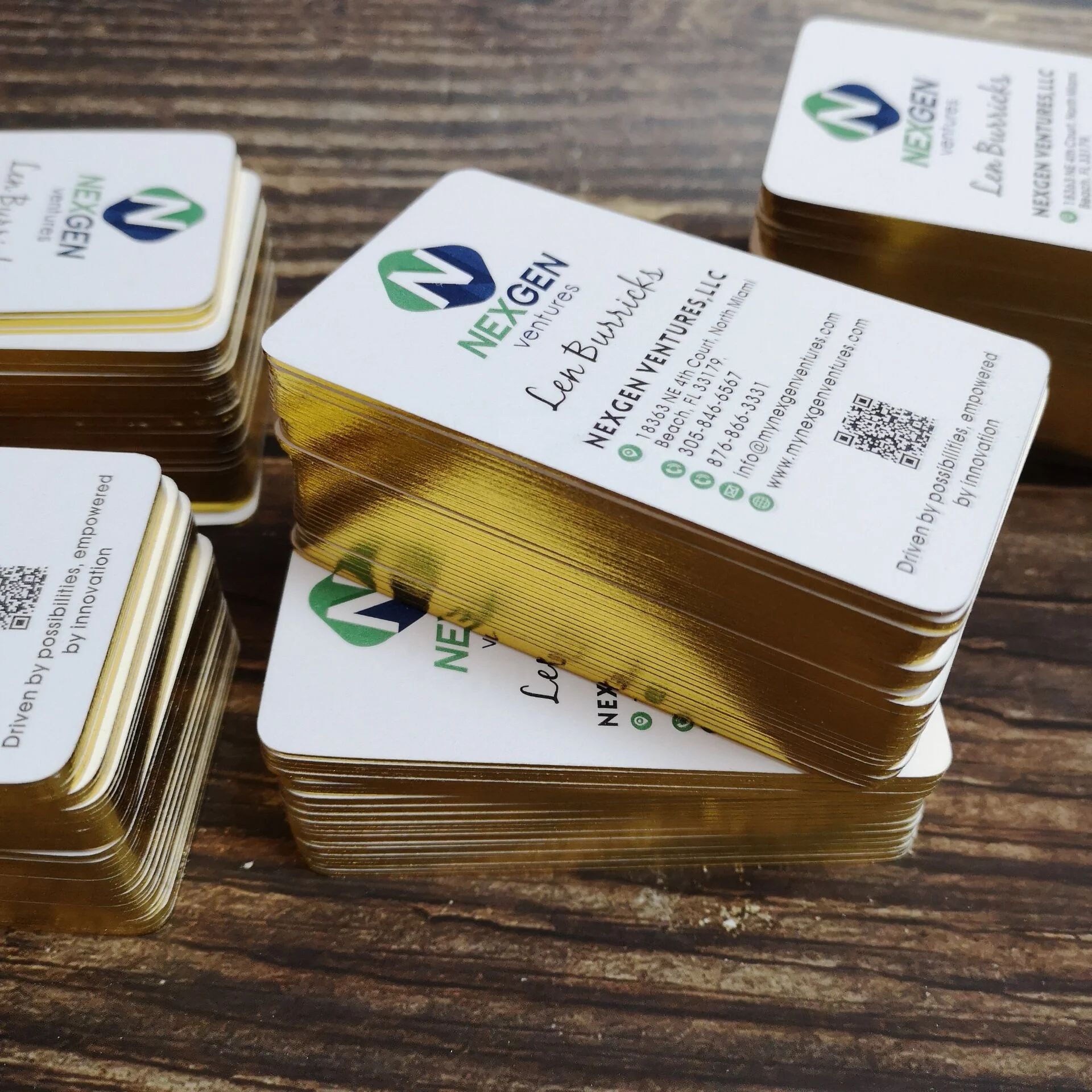 600gsm cotton paper rose gold foil stamping debossed business card printing