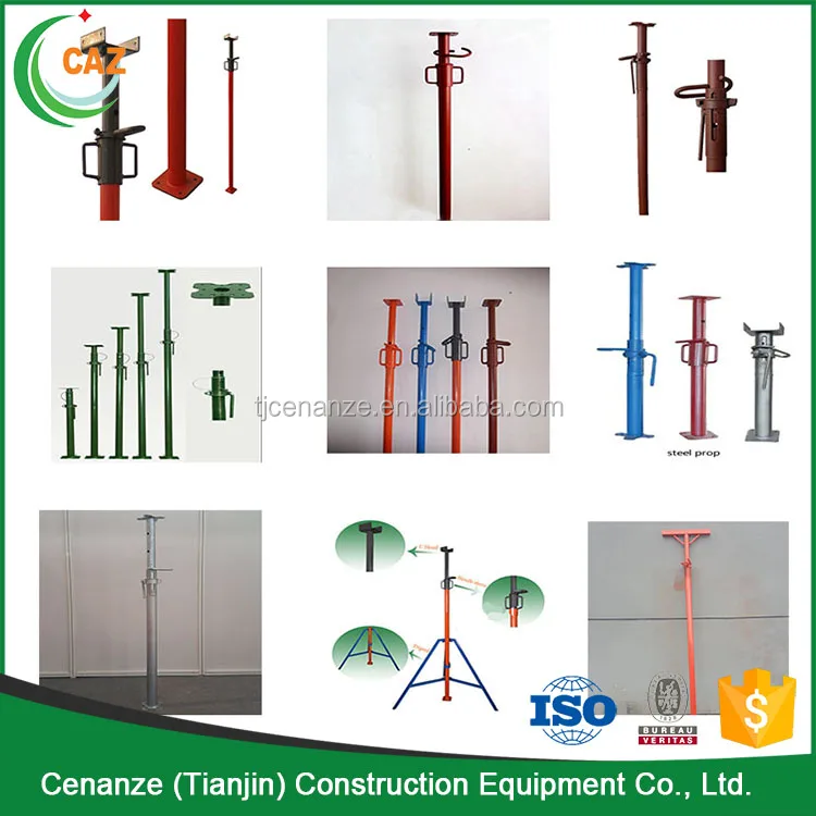 Tubular Scaffolding Shoring Hot-dip Galvanized Heavy Duty Strut Jack Adjustable Height Steel Prop