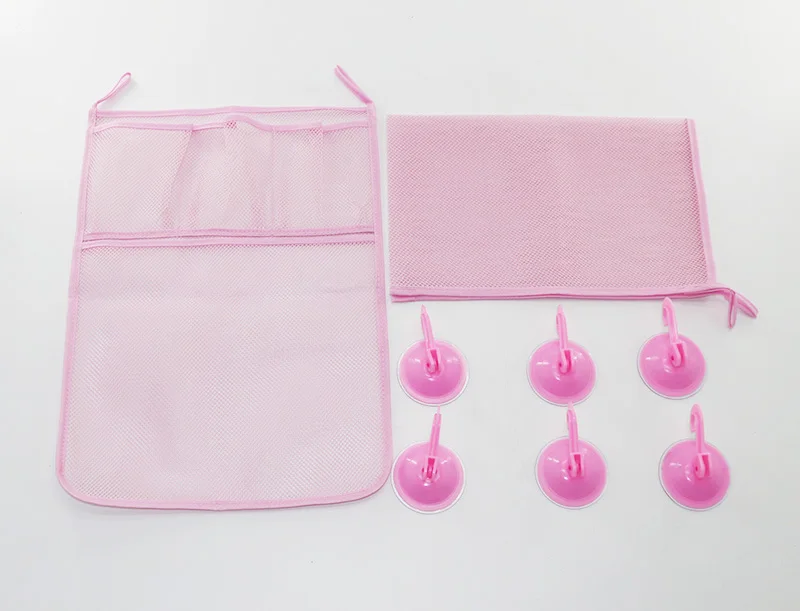Baby Toddler Quick Dry Hanging Mesh Bath Tub Toys Organizer Net Mesh Bath Toy Storage Bag Holder Pocket With Suction Cups