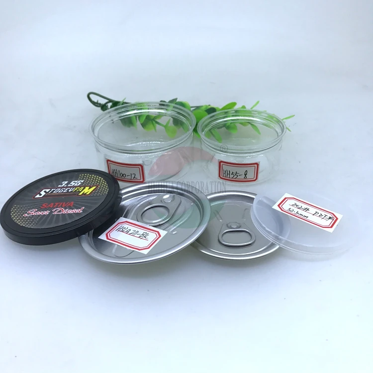 Manufacturer Pet Plastic Mini 55ml Food Grade Can Jar with Easy Open Lid