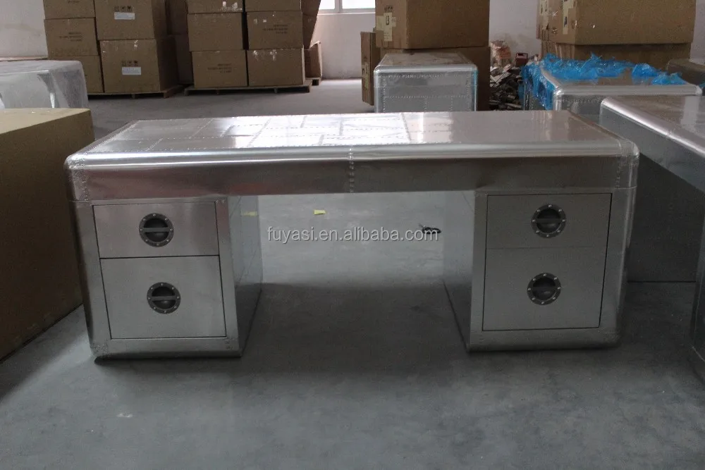 Aluminum office desk writing aviator office desks design desktop computers RTK-09