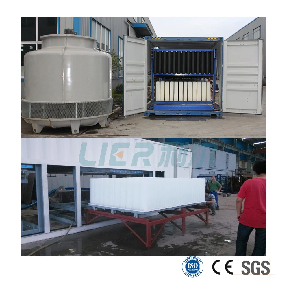 
High quality Automatic Containerized Ice Block Making Machines for Ice Plant 10ton 