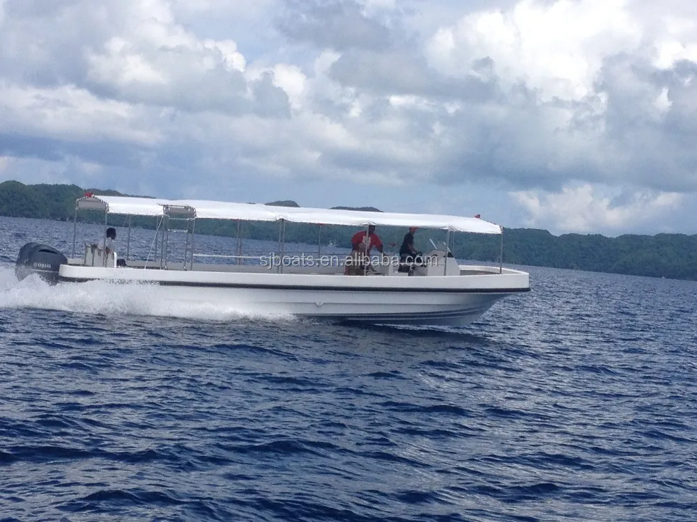 Горячая Распродажа 2017, лодка из стекловолокна, используемая на острове trafice, 30 человек, паром, лодка, бензиновый/бензиновый топливный Тип